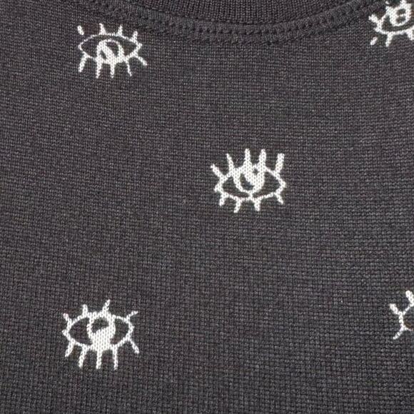 🍀Jenni Pajama Sleep Shirt Black All Seeing Eye Stretch Pocket Pullover SMALL - Picture 6 of 9